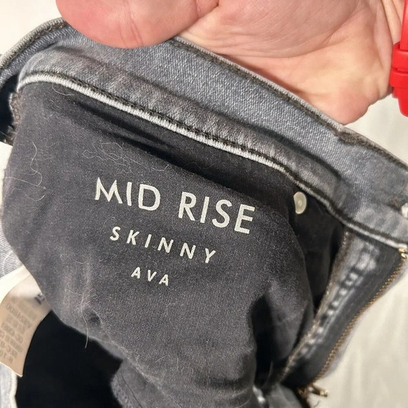 Lucky Brand Jeans 10 30L Black Mid Rise Ava Skinny Cotton Blend Button Zip - Picture 11 of 12